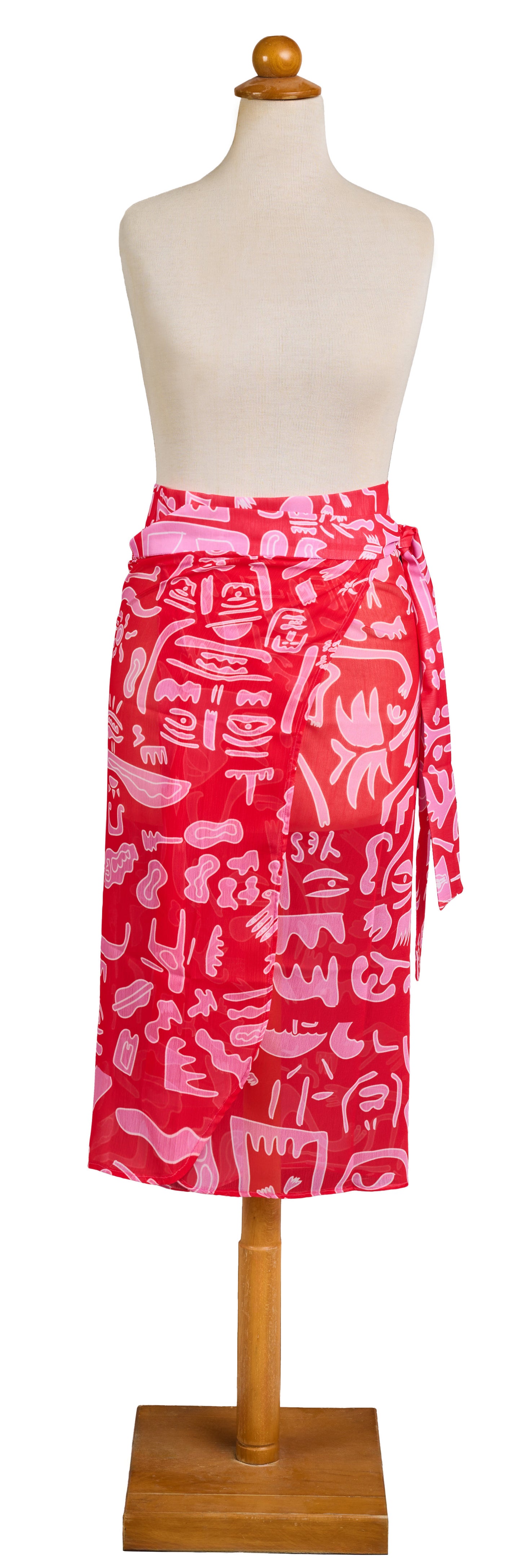Pareo-Skirt-Pink & Red