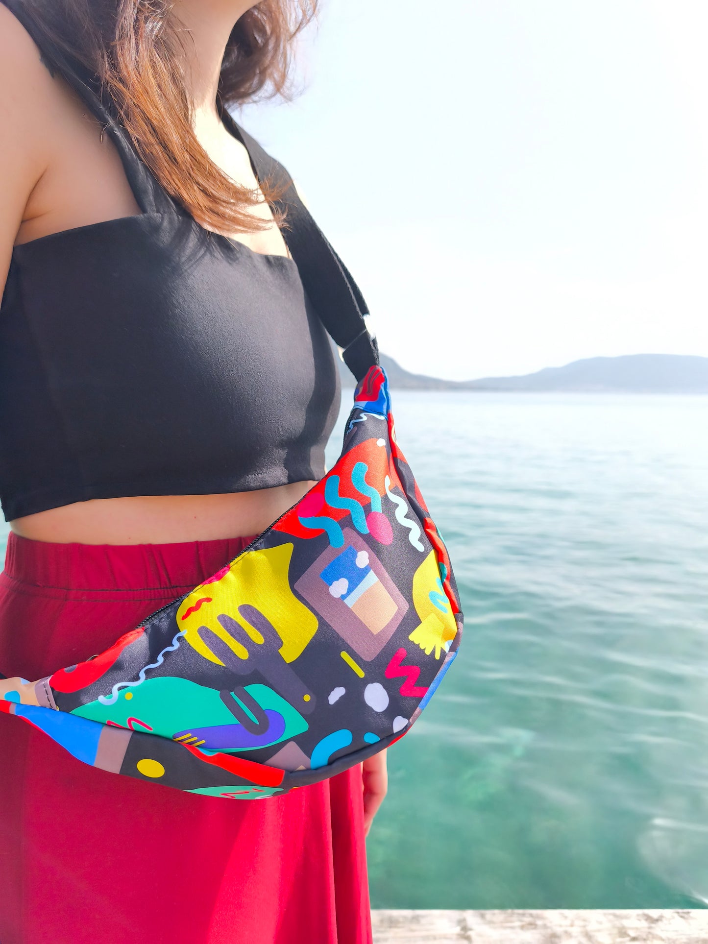 cross body bag with black strap