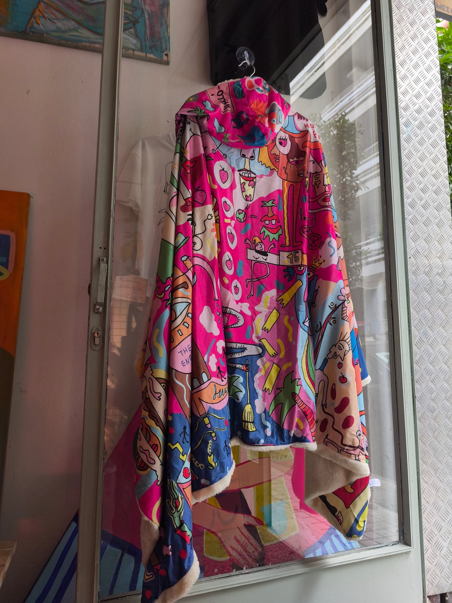 Hooded blanket Pink