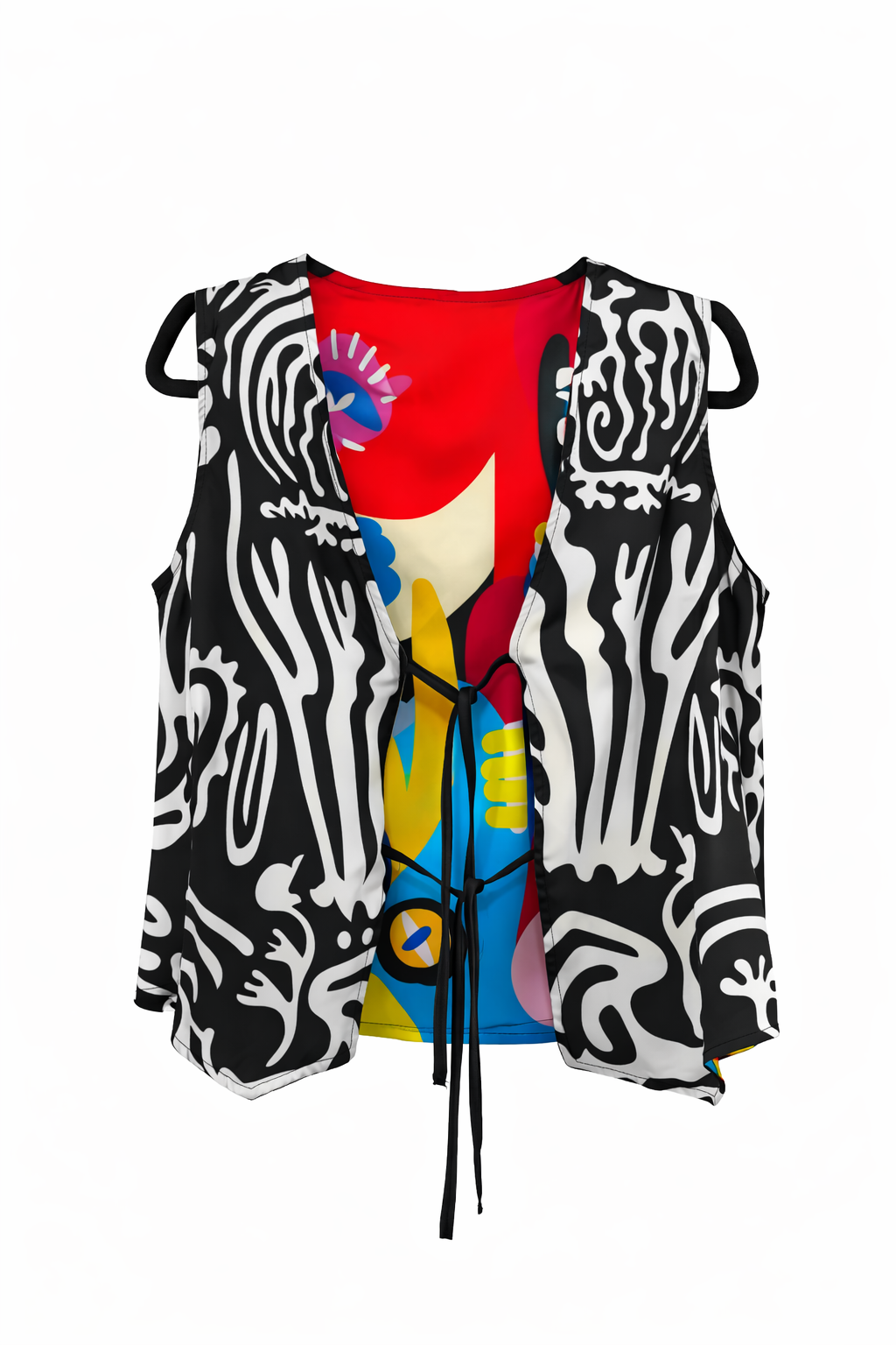 Vest in two prints