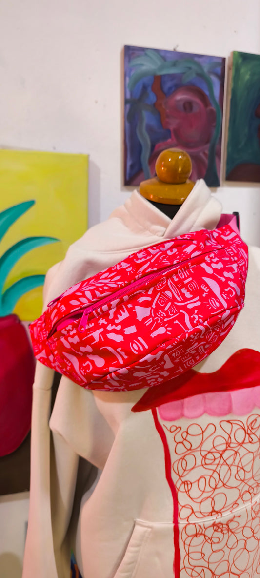 Pink Large Banana Cross Bag