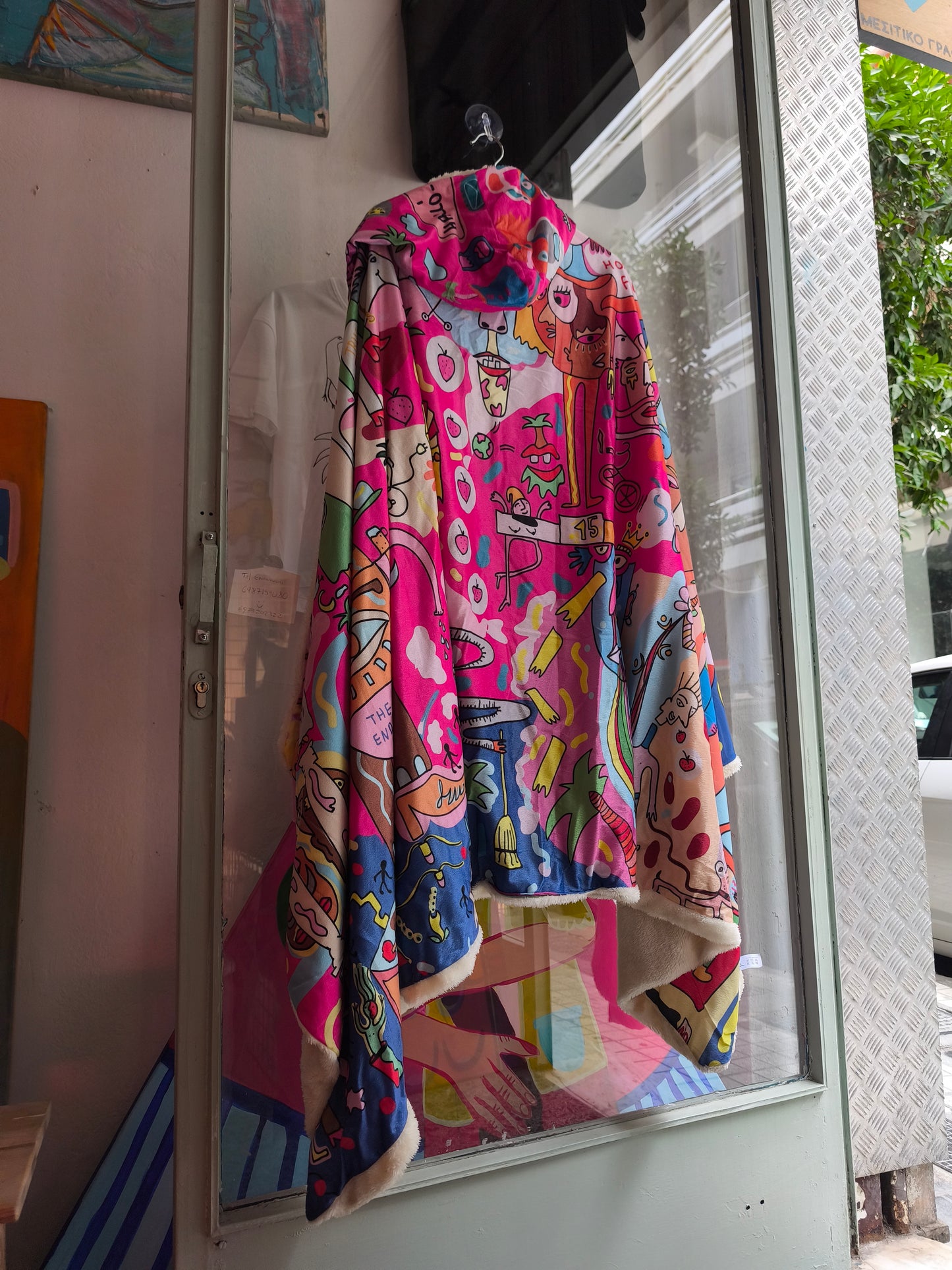 Hooded blanket Pink