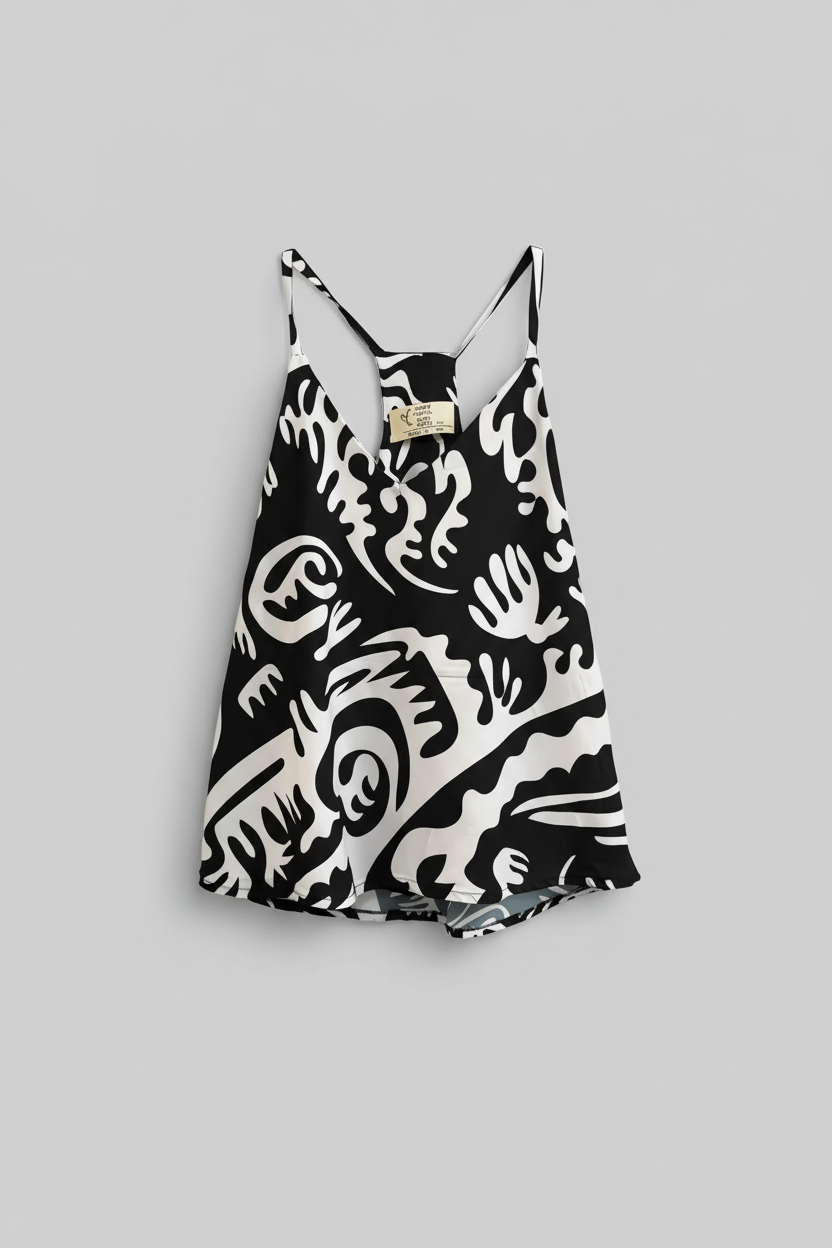 Lunar Dogs Print Top