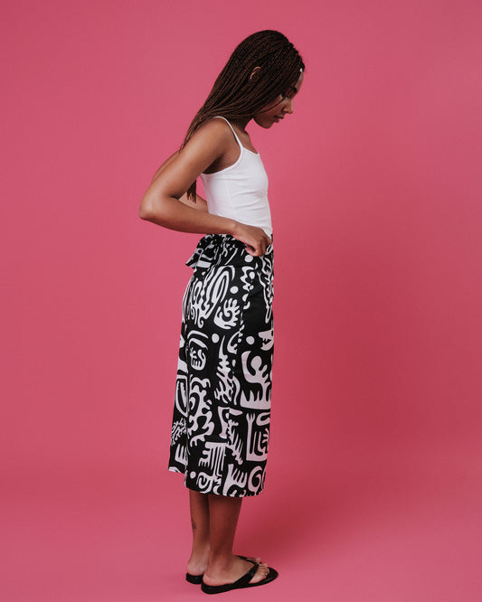 Lunar Dogs Wrap Skirt