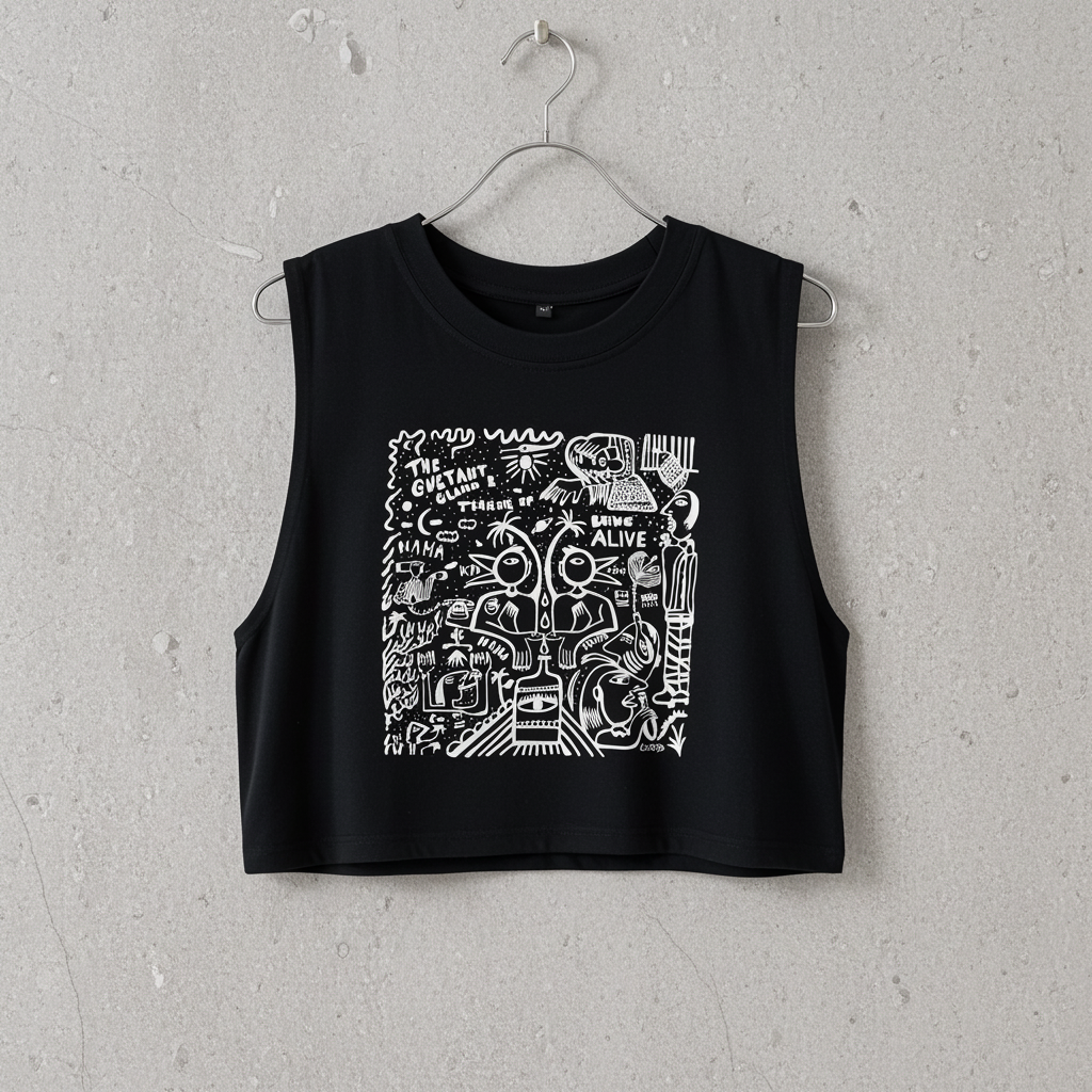 Alive Art Print Oversized Tank Top