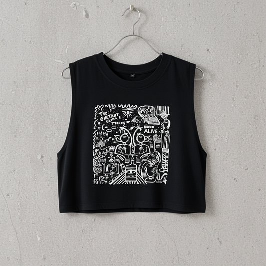 Alive Art Print Oversized Tank Top