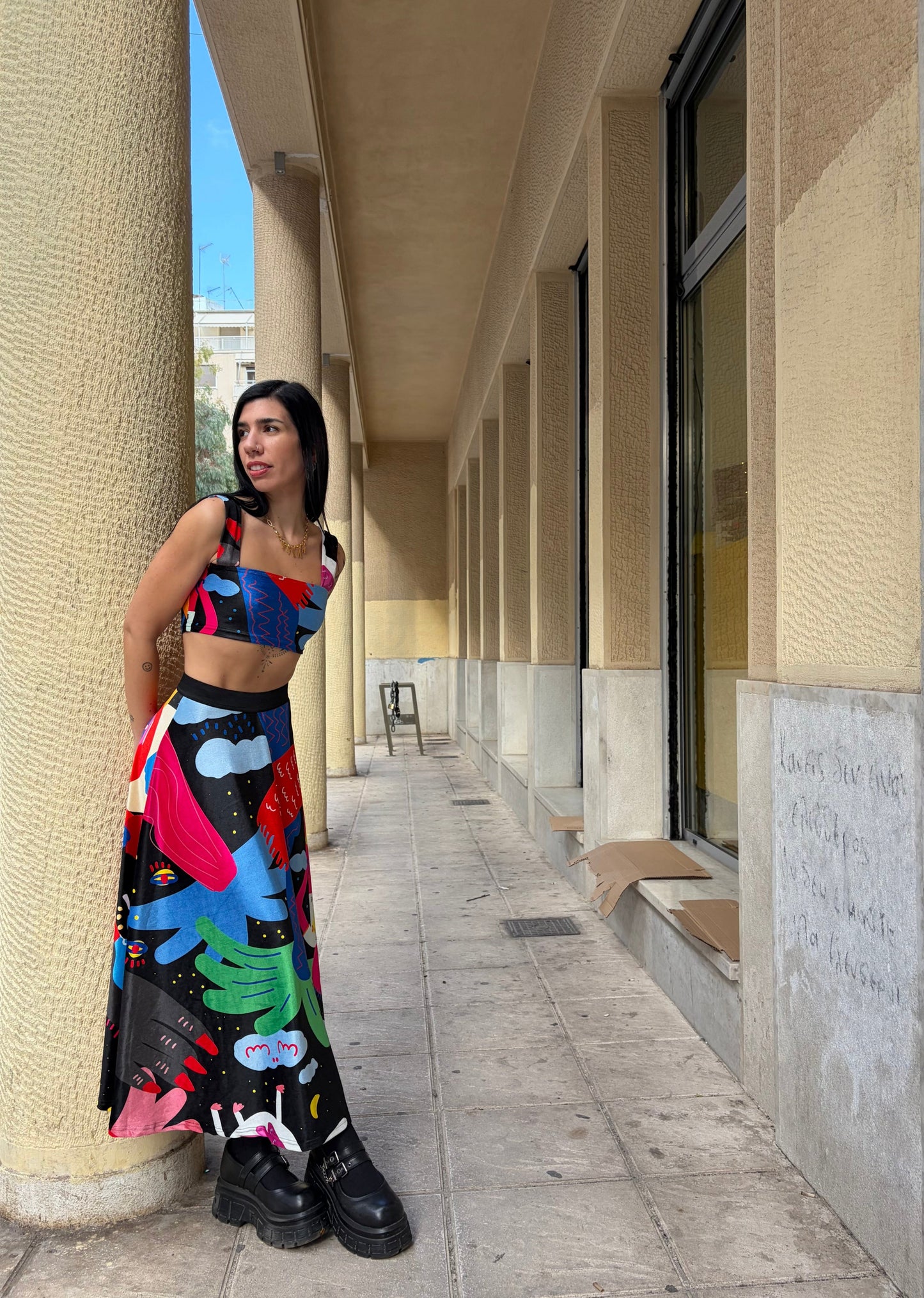 Satellite Crop Top Tropicalia