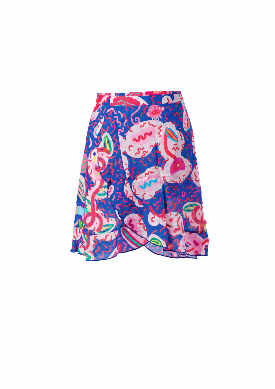 Wrap midi skirt with belt