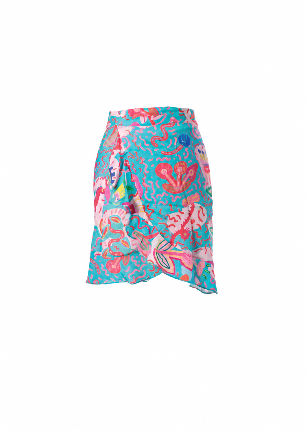 Wrap midi skirt with belt