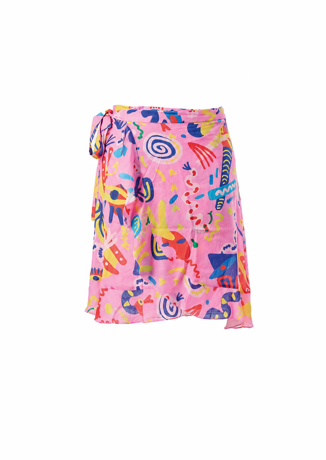 Wrap midi skirt with belt