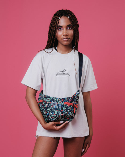Galaxy Large Banana Cross Bag