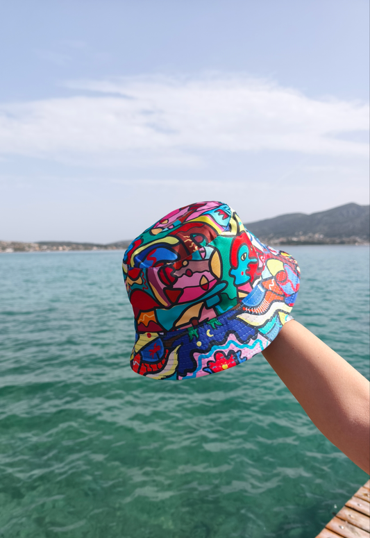 Bucket hat painting