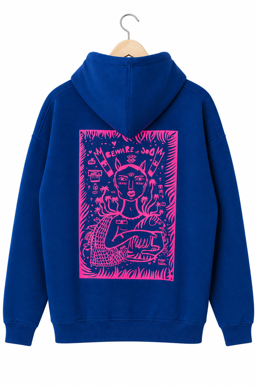 Hoodie Beware of the Dog  🔵