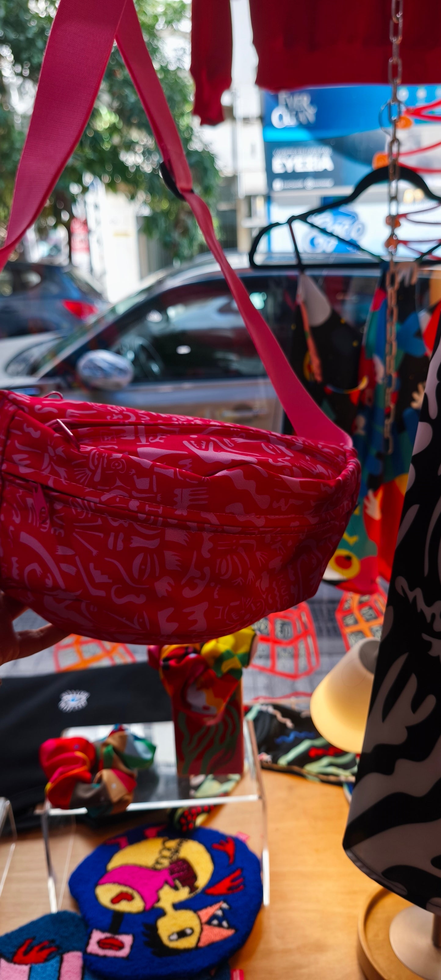 Pink Large Banana Cross Bag