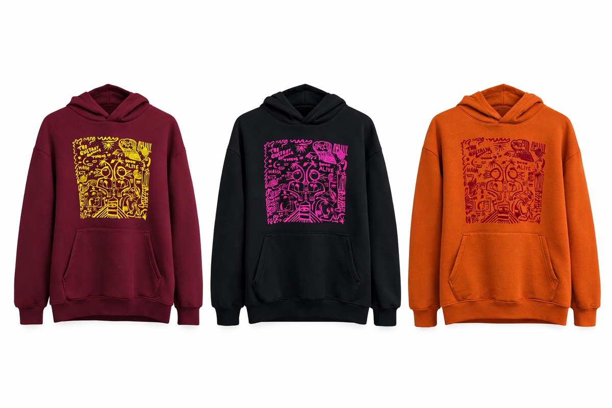 Alive Art Print Hoodie – Unique Illustrated Design