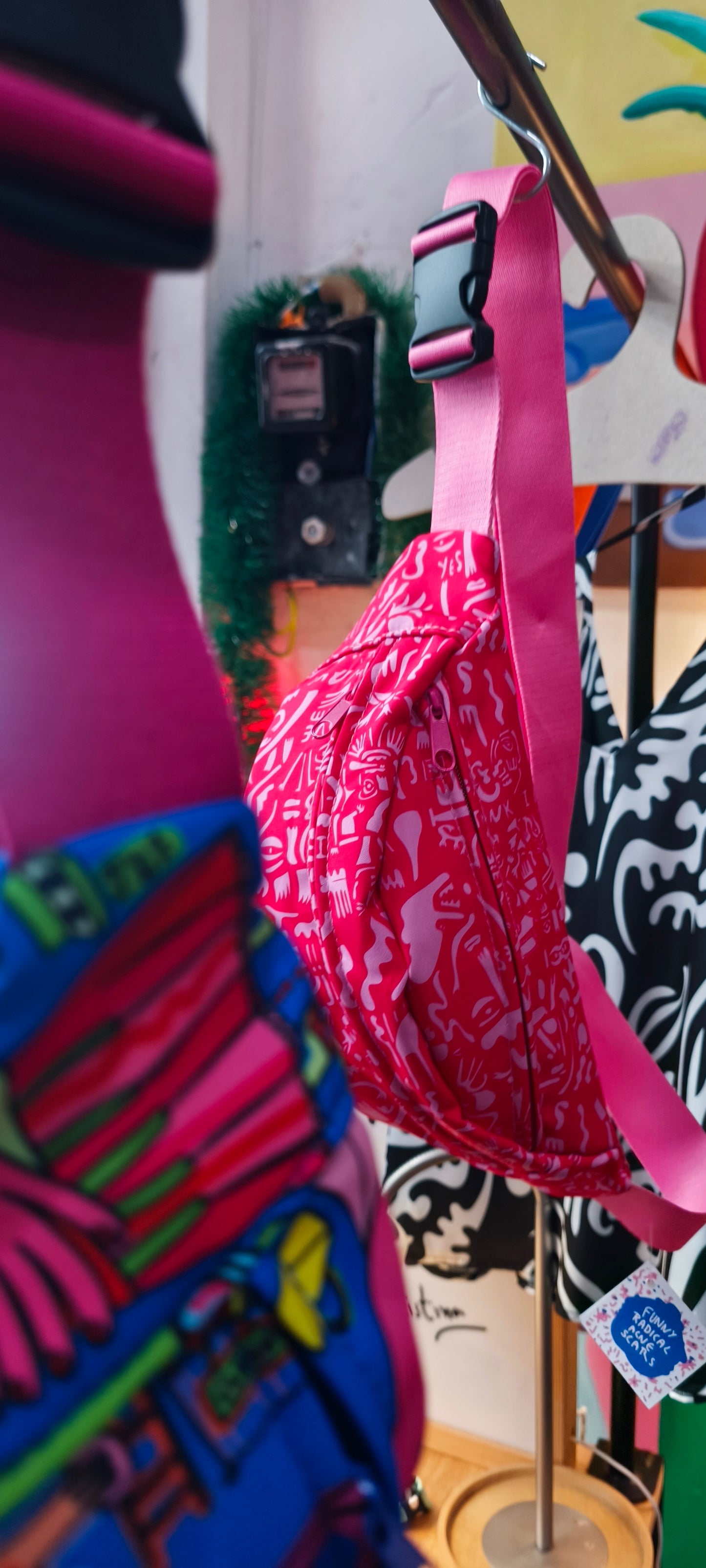 Pink Large Banana Cross Bag