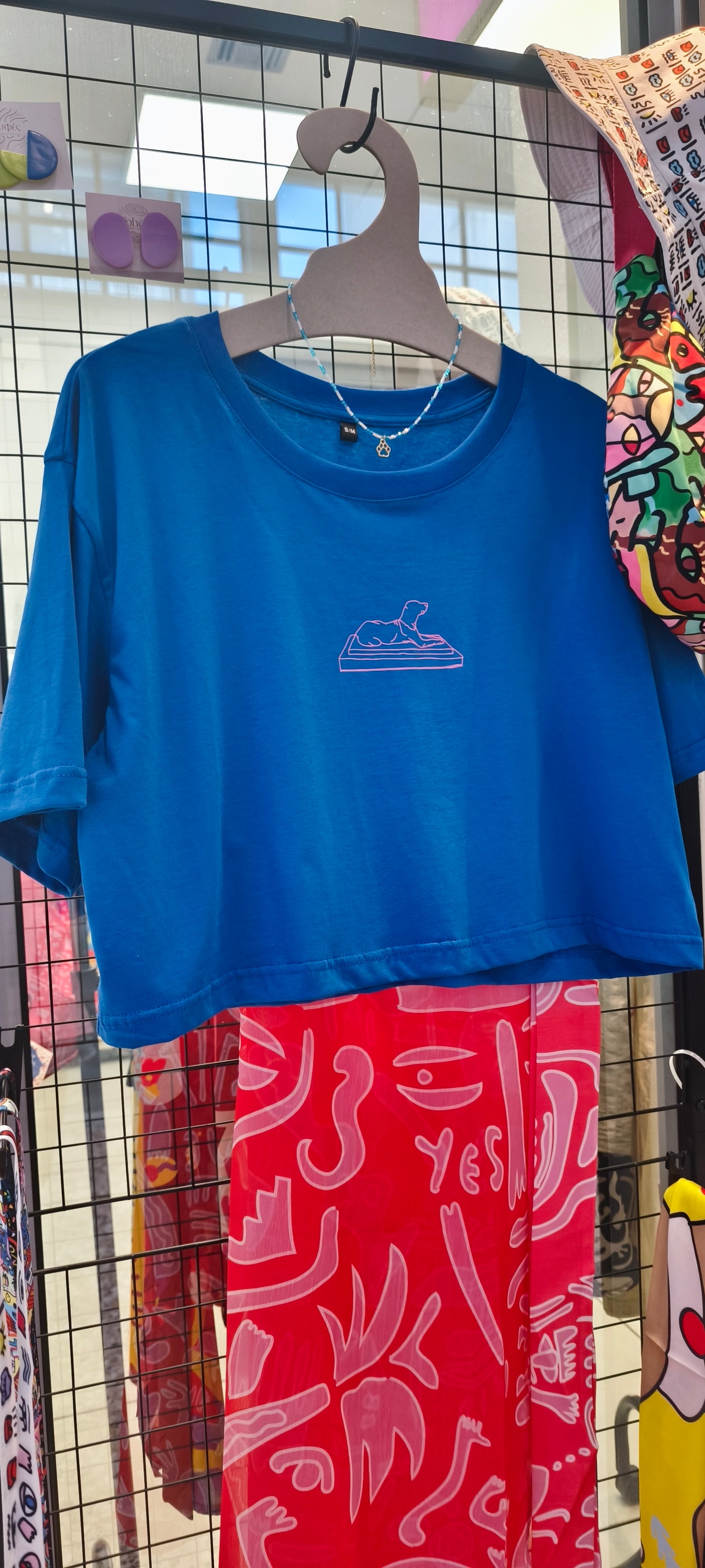 Dog of Kypseli Art Crop Top