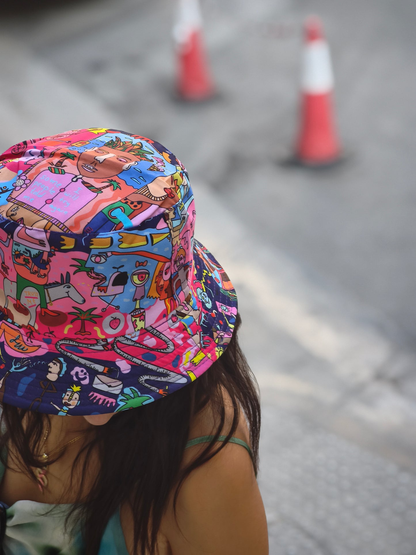 Bucket hat digital drawing