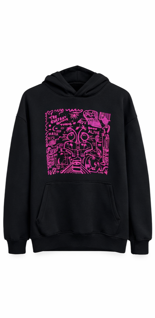 Alive Art Print Hoodie – Unique Illustrated Design