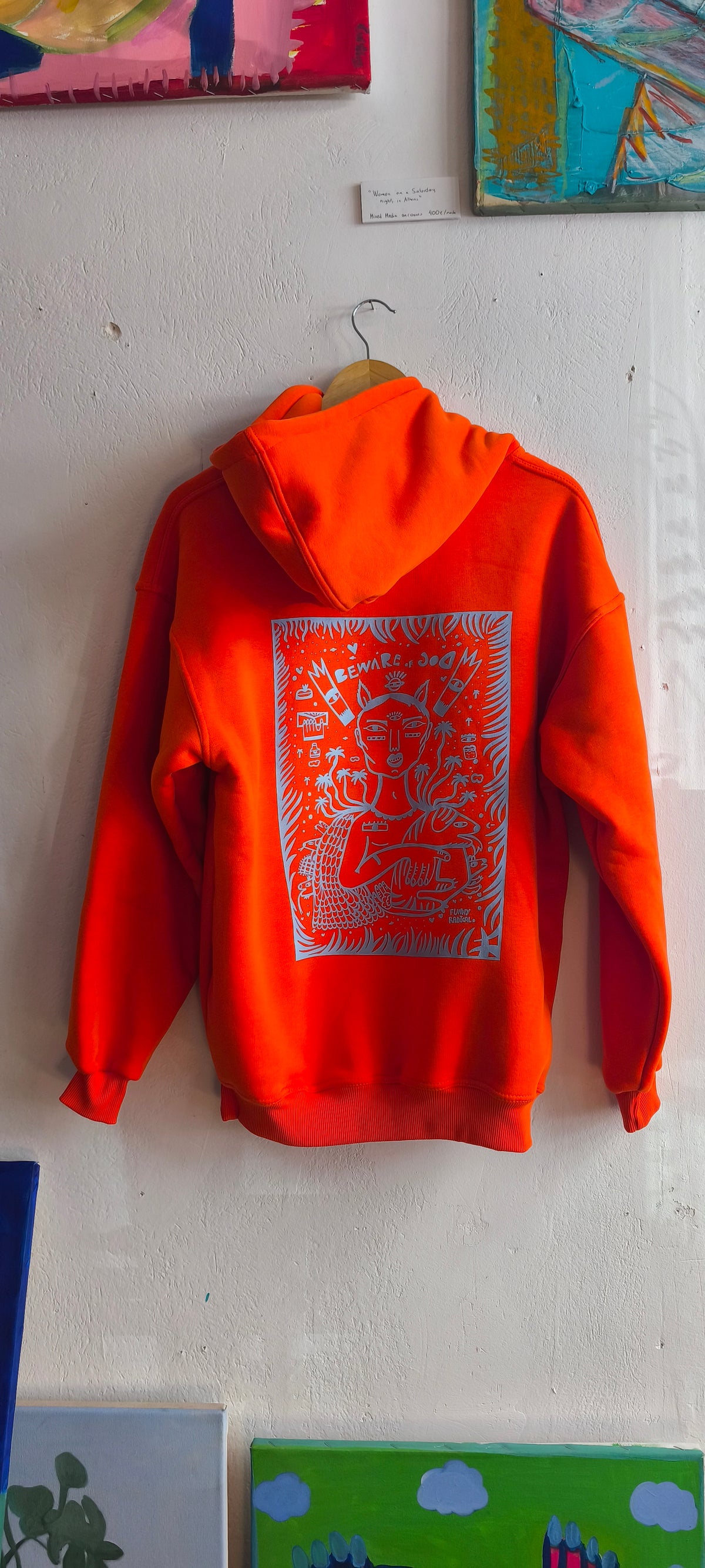Hoodie Beware of the dog 🧡
