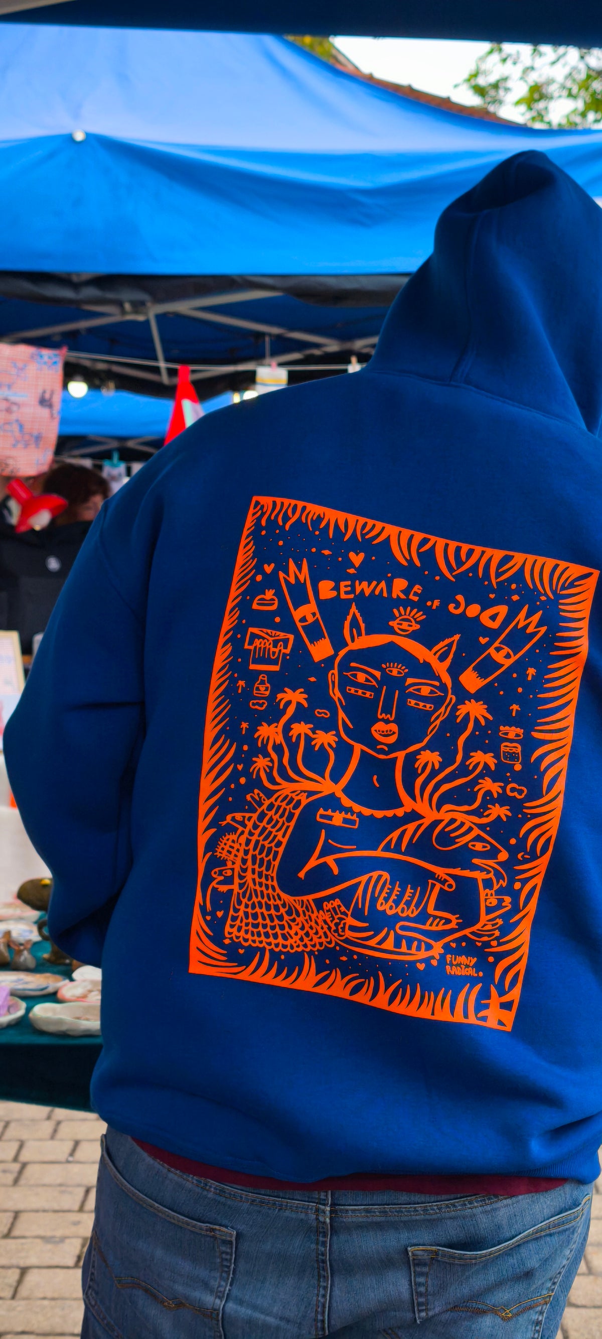 Hoodie Beware of the Dog  🔵