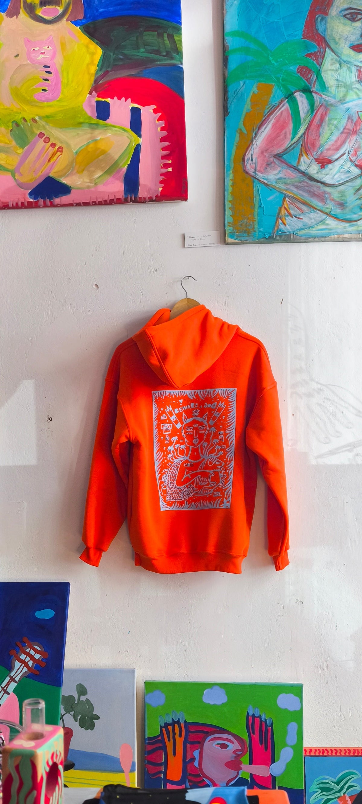 Hoodie Beware of the dog 🧡