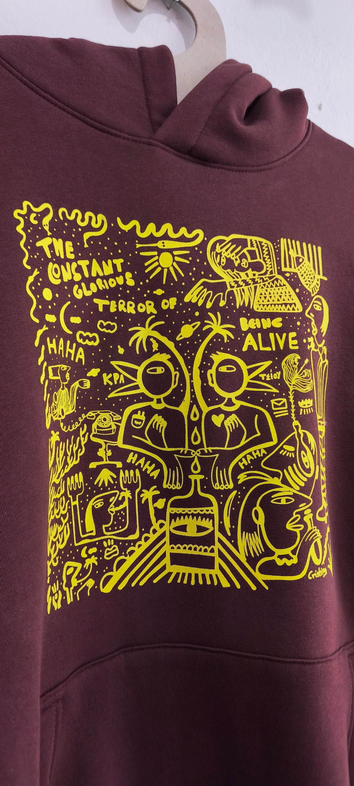 Alive Art Print Hoodie – Unique Illustrated Design