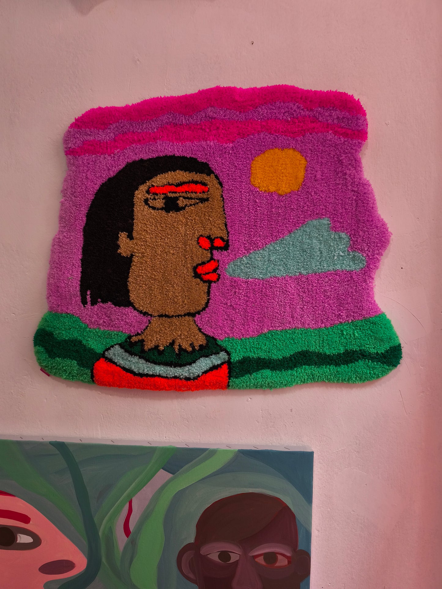Indigenous woman rug