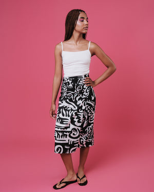 Lunar Dogs Wrap Skirt