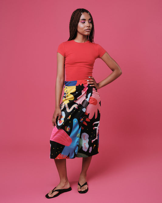 Tropicalia Wrap skirt